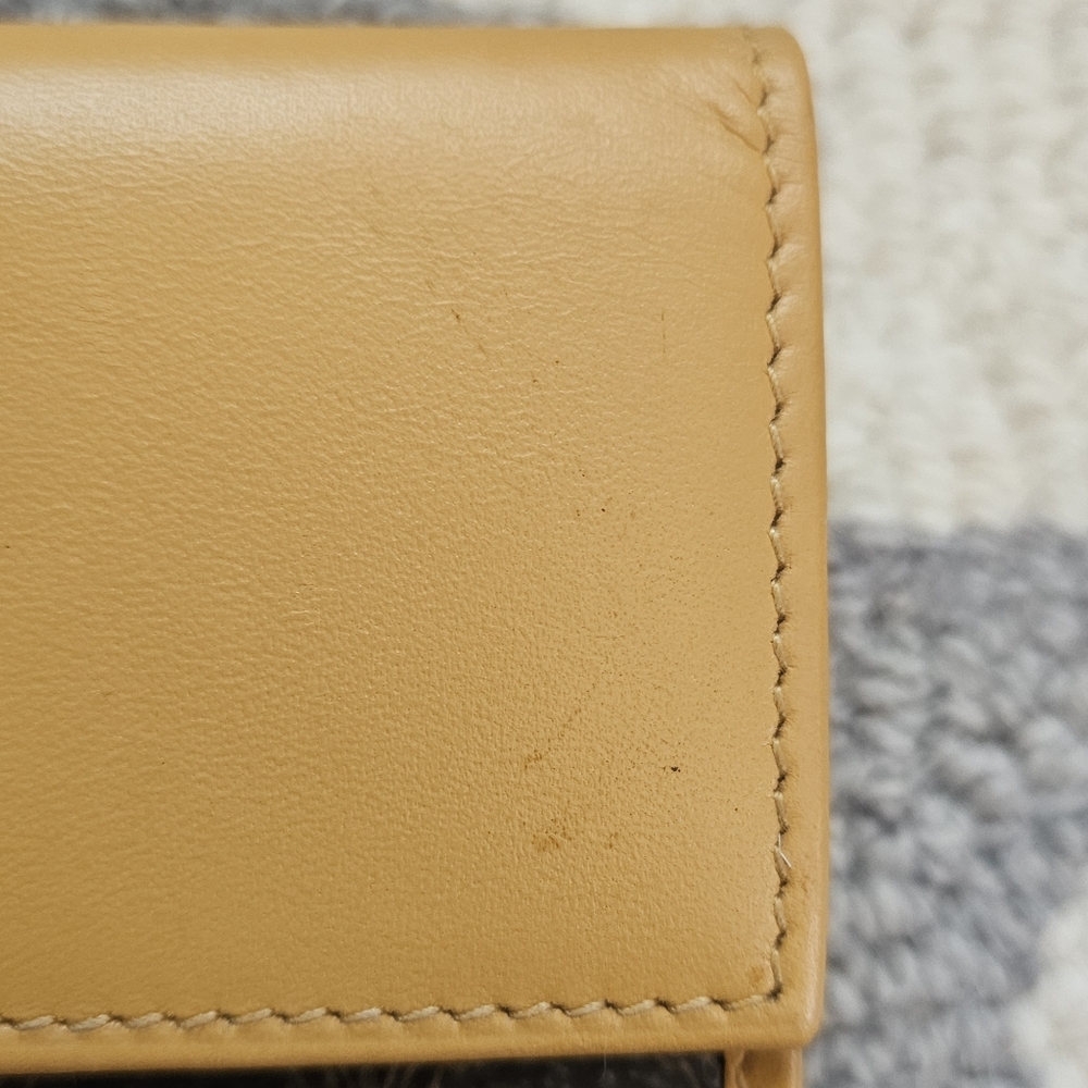 EUC CELINE Paris Vintage Triomphe Monogram & Tan Leather 2 sided Wallet - Picture 14 of 14